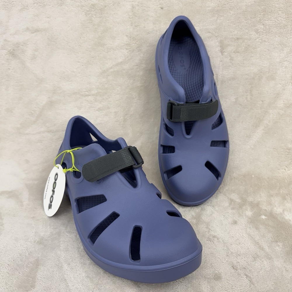 OOFOS OOcandoo Water Drop‎ Recovery Shoes M7 W9 EU40 Blue Sandals NWT